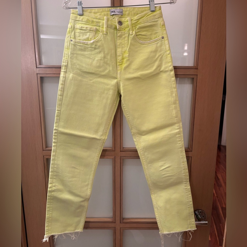 Zara Lemon Yellow Jeans